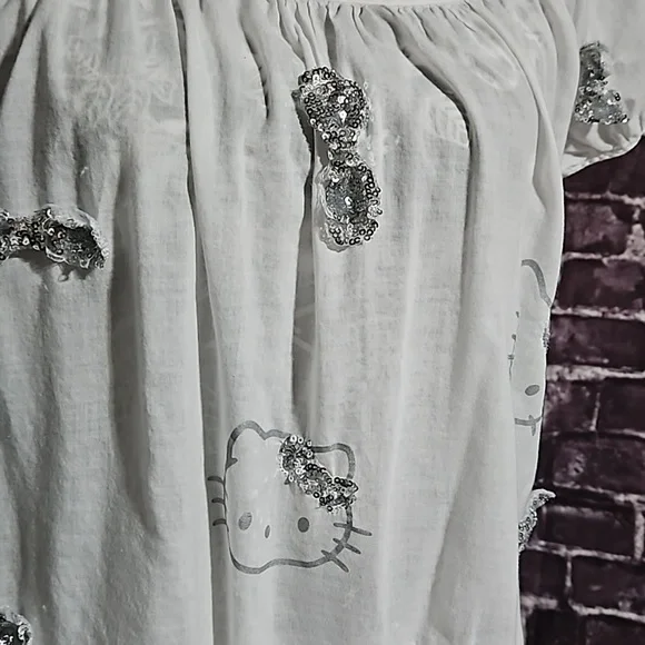 Sanrio Victoria Couture Summertime Hello Kitty Top w sequin bows CLEARANCE - Picture 2 of 10